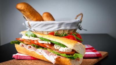 Sandwich bread meat tasty 4k wallpaper