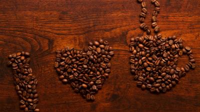 Table wood coffee grain background 4k wallpaper