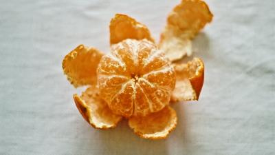 Tangerine citrus peeled 4k wallpaper