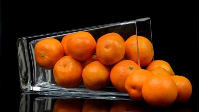 Tangerines fruit bowl citrus 4k wallpaper