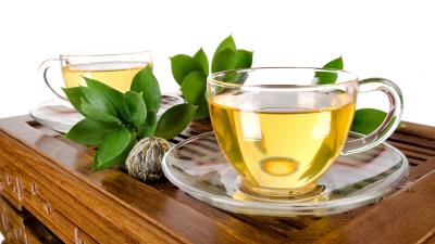 Tea cup flower white background 4k wallpaper