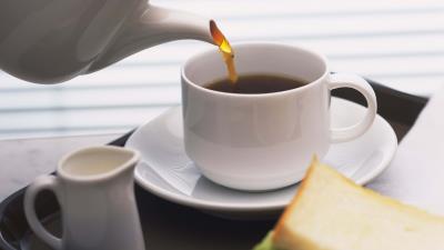 Tea tea leaves cup breakfast 4k wallpaper