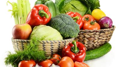 Vegetables assorted basket 4k wallpaper