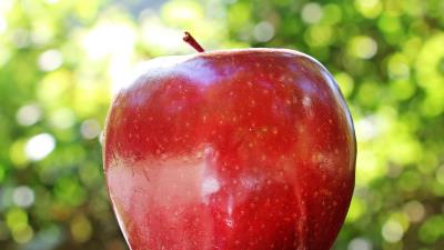 Apple fruit ripe close up 4k wallpaper