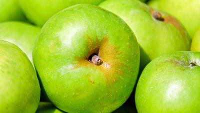 Apples fruit green 4k wallpaper
