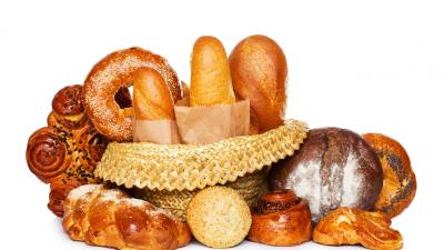 Bread rolls hat white background white bread 4k wallpaper