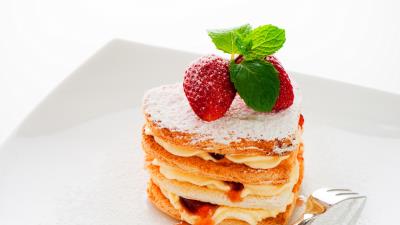 Cake fruit pastries dessert 4k wallpaper