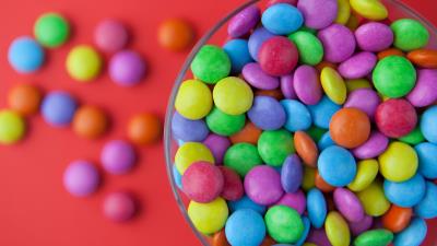 Candy colorful bowl 4k wallpaper