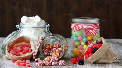 Candy jar tasty 4k wallpaper