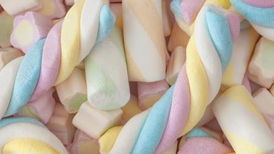 Candy pigtails rubber heap background 4k wallpaper