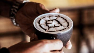 Cappuccino drink cup 4k wallpaper