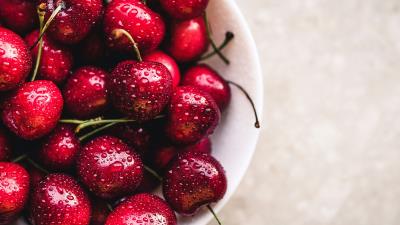 Cherries cherry berries drops ripe 4k wallpaper