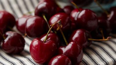 Cherry fruit fabric 4k wallpaper