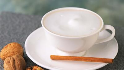 Coffee foam nuts cinnamon 4k wallpaper