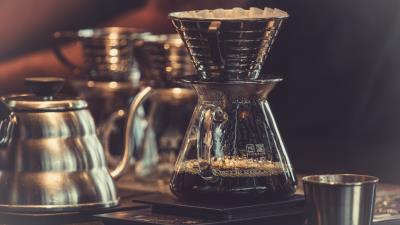 Coffee maker coffee dishes 4k wallpaper