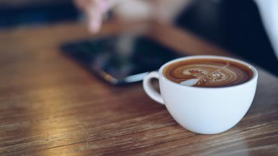 Coffee pattern cinnamon foam 4k wallpaper