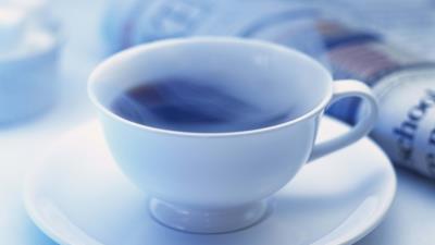 Coffee steam cup blue 4k wallpaper