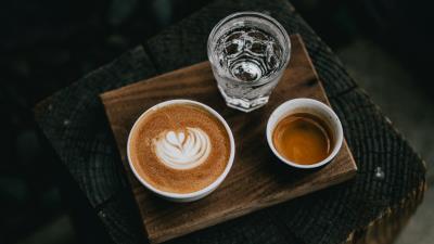 Coffee water cups drinks 4k wallpaper