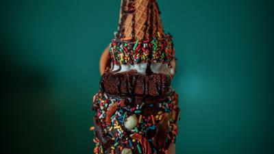 Dessert ice cream chocolate 4k wallpaper