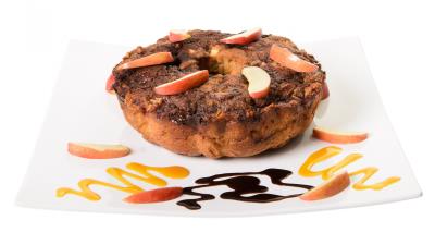 Dish cake apples cloves white background 4k wallpaper