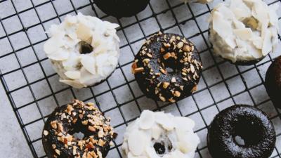 Donuts dessert sweets 4k wallpaper