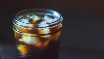 Drink ice glass 4k wallpaper