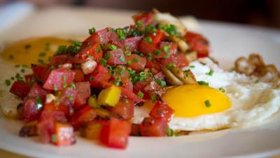 Eggs vegetables tomatoes 4k wallpaper