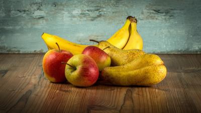 Fruits apples bananas pears 4k wallpaper