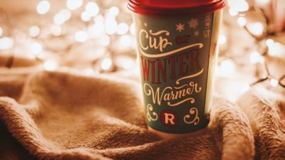 Glass inscription christmas light 4k wallpaper