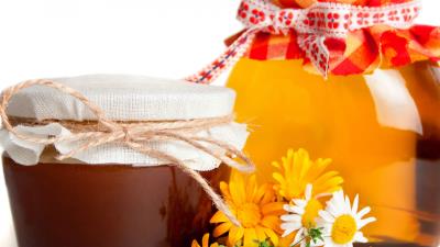 Honey flowers jar sweet 4k wallpaper