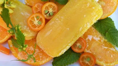 Ice cream citrus ice fruit 4k wallpaper