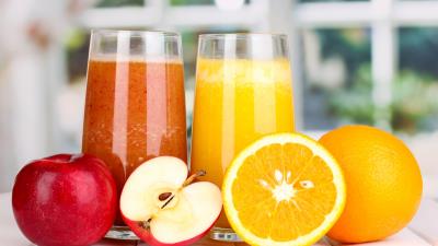 Juice orange apple fruit glasses 4k wallpaper