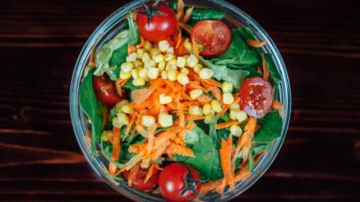 Lettuce tomato carrot corn 4k wallpaper