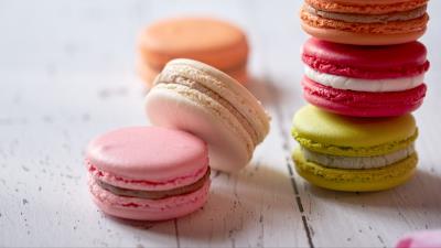 Macaroni cake dessert 4k wallpaper