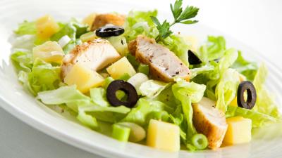 Meat dish herbs kale parsley 4k wallpaper