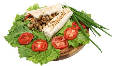 Mushrooms cabbage tomatoes onions 4k wallpaper