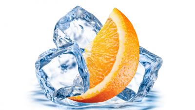 Orange ice juicy citrus 4k wallpaper