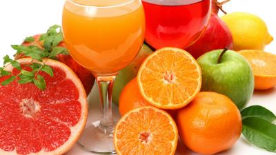 Oranges grapefruit drink apple juice 4k wallpaper