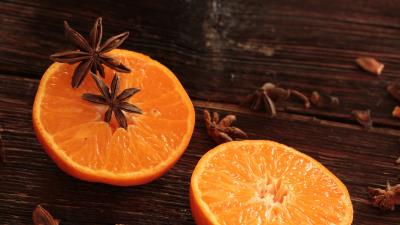 Oranges star anise spice citrus 4k wallpaper