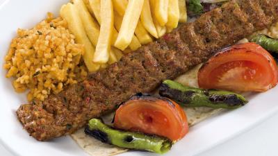 Pastries meats vegetables potatoes 4k wallpaper