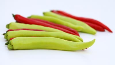 Pepper vegetables white background spices 4k wallpaper