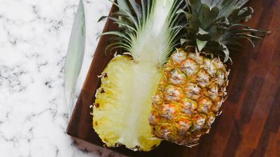 Pineapple fruit cut vegetable 4k wallpaper