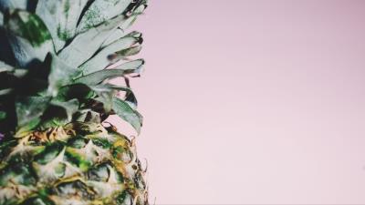 Pineapple fruit minimalism 4k wallpaper