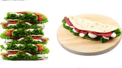 Pita bread cheese vegetables food 4k wallpaper