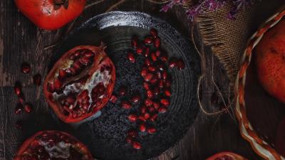 Pomegranate candle fabric 4k wallpaper