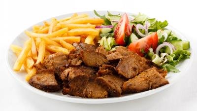 Potatoes beef lettuce 4k wallpaper