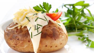 Potatoes lettuce mayonnaise parsley 4k wallpaper