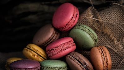 macaroon cookies jv 4k wallpaper