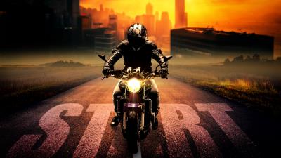 Biker bike motorcycle 4k wallpaper
