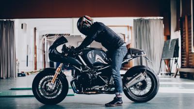 Bmw motorcycle motorcyclist 4k wallpaper